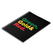 Grün, Gold und Rot. Notizblock (Linke Seite)