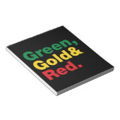 Grün, Gold und Rot. Notizblock (angewinkelt)