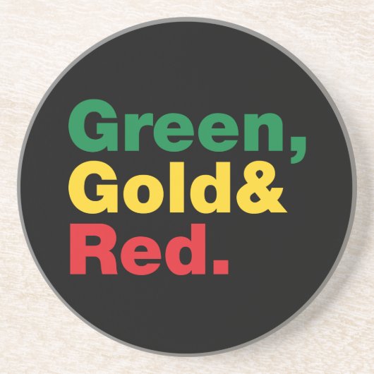Grün, Gold und Rot. Untersetzer (Vorne)