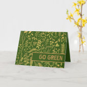 Grün, goldenes Blumenkraut Karte (Gelbe Blume)