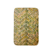Grün-goldenes Tie-Dye-Chevron-Muster Badematte (Vorderseite Vertikal)