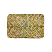 Grün-goldenes Tie-Dye-Chevron-Muster Badematte (Vorderseite)