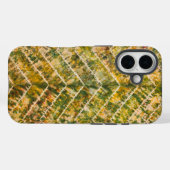 Grün-goldenes Tie-Dye-Chevron-Muster Case-Mate iPhone Hülle (Rückseite (Horizontal))