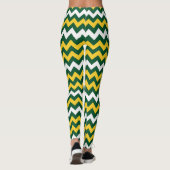 Grün, Goldwisconsin-Fußball färbt Cheesehead Leggings (Rückseite)