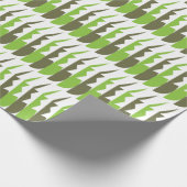 Grün Grau Abstrakte Moderne Muster Geschenkpapier (Ecke)