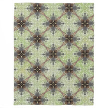 Grün, Grau, Bronze, Weiß Vintage-Blumenmuster