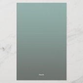 Grün Grau Farbe Briefpapier (Rückseite)