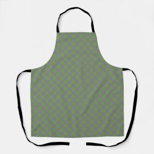 Grün Grau Karo Gingham Muster Schürze