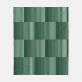 Grün, Grau, Schwarz, Weiß gestreift Fleecedecke (Vorderseite)