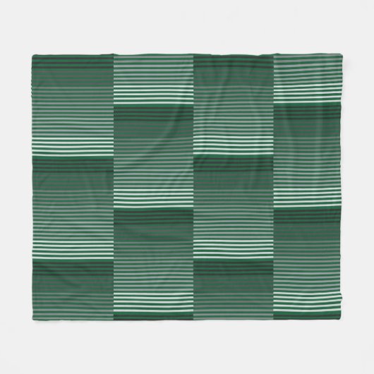 Grün, Grau, Schwarz, Weiß gestreift Fleecedecke (Vorderseite (Horizontal))