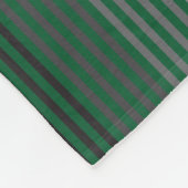 Grün, Grau, Schwarz, Weiß gestreift Fleecedecke (Ecke)