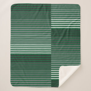 Grün, Grau, Schwarz, Weiß gestreift Sherpadecke