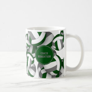 grün graue Volleyball-Mannschaftsfarben Trainer-Ge Kaffeetasse