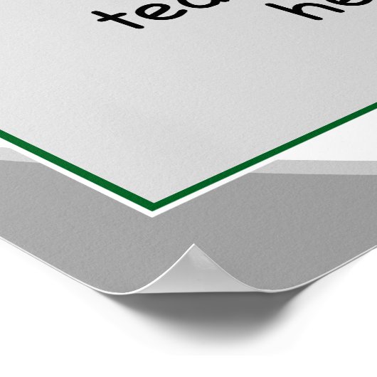 grün-graue Volleyballmannschaftsfarben gedenken Poster (Ecke)