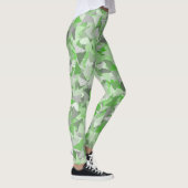 Grün Graues Dreiecksmuster Leggings (Rechts)