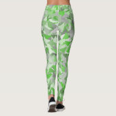 Grün Graues Dreiecksmuster Leggings (Rückseite)