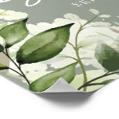 Grün Grün Brautparty Begrüßungszeichen Poster (Ecke)