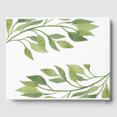 Grün grün Hochzeitsbuch Gästebuch (Rückseite)