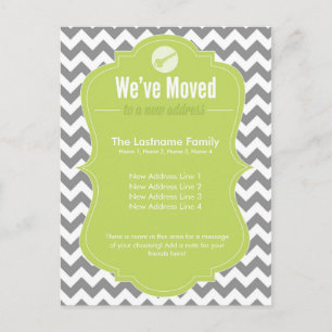 Grün haben wir Adressenänderung Postkarten bewegt