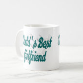 Grün-Halbskript Kaffeetasse (Vorderseite Links)