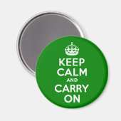 Grün halten Ruhe und weiter Magnet (Vorderseite/Rückseite)