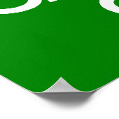 Grün halten Ruhe und weiter Poster (Ecke)