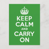 Grün halten Ruhe und weiter Postkarte (Vorderseite)