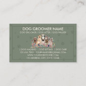 Grün Heimtiere Hund Tierärztliche gerahmte Paws Visitenkarte (Rückseite)