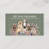 Grün Heimtiere Hund Tierärztliche gerahmte Paws Visitenkarte (Vorderseite)