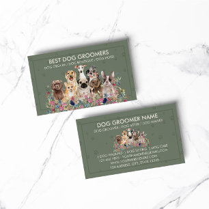 Grün Heimtiere Hund Tierärztliche gerahmte Paws Visitenkarte