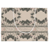 Grün & hell, hawaiianische Weihnachten Große Geschenktüte (Rückseite)