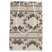 Grün & hell, hawaiianische Weihnachten Mittlere Geschenktüte (Rückseite)