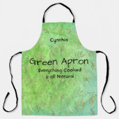 Grün & Hellblau mit Blätter Schürze (Vorderseite)