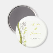 Grün- & Hellgrau-Charme-Magnet Magnet (Vorderseite/Rückseite)