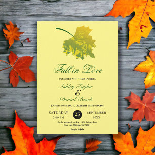 Grün-Herbstlaube-Hochzeit von Gelbflora Einladung