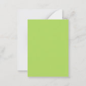 Grün Herz und Name Mitteilungskarte (Rückseite)