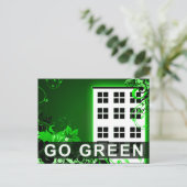 Grün: Hi-Fi-Gebäude Postkarte (Stehend Vorderseite)