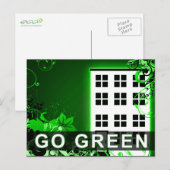 Grün: Hi-Fi-Gebäude Postkarte (Vorne/Hinten)