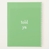 Grün hier ist, wo die Fun Stuff Plane passiert Planer (Rückseite)