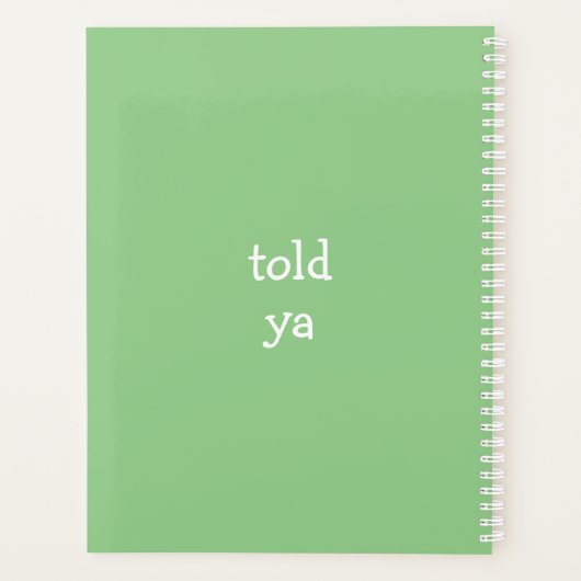 Grün hier ist, wo die Fun Stuff Plane passiert Planer (Rückseite)