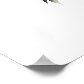Grün-Hochzeit in tropischer Wasserfarbe Poster (Ecke)