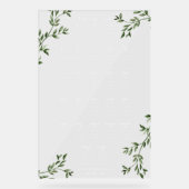 Grün | Hochzeit Sitzplan Acrylschild (Vorderseite)