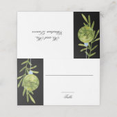  | Grün | Hochzeitsempfang Platzkarte (Außenseite Aufgefaltet)