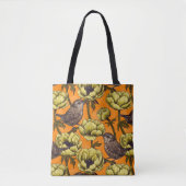 Grün im gelben Anemonengarten Tasche (Vorderseite)