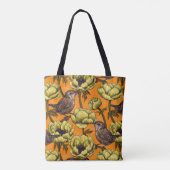 Grün im gelben Anemonengarten Tasche (Rückseite)
