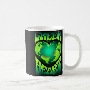 Grün im Herzen Eco Umweltfreundlich Retro Kaffeetasse