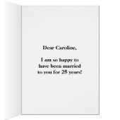 Grün, Imitate Gold 25. Hochzeitstag + Name (Innen (Rechts))