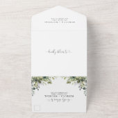 Grün in einer Hochzeitsreise All In One Einladung (Außenbereich)