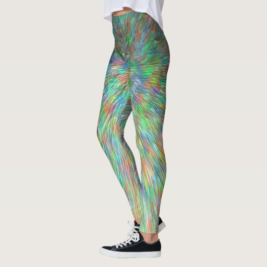 Grün in Grün platzt abstrakt Leggings (Links)