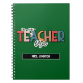 Grün in meinem Zitat aus der Lehrerzeit Notizblock (Vorderseite)